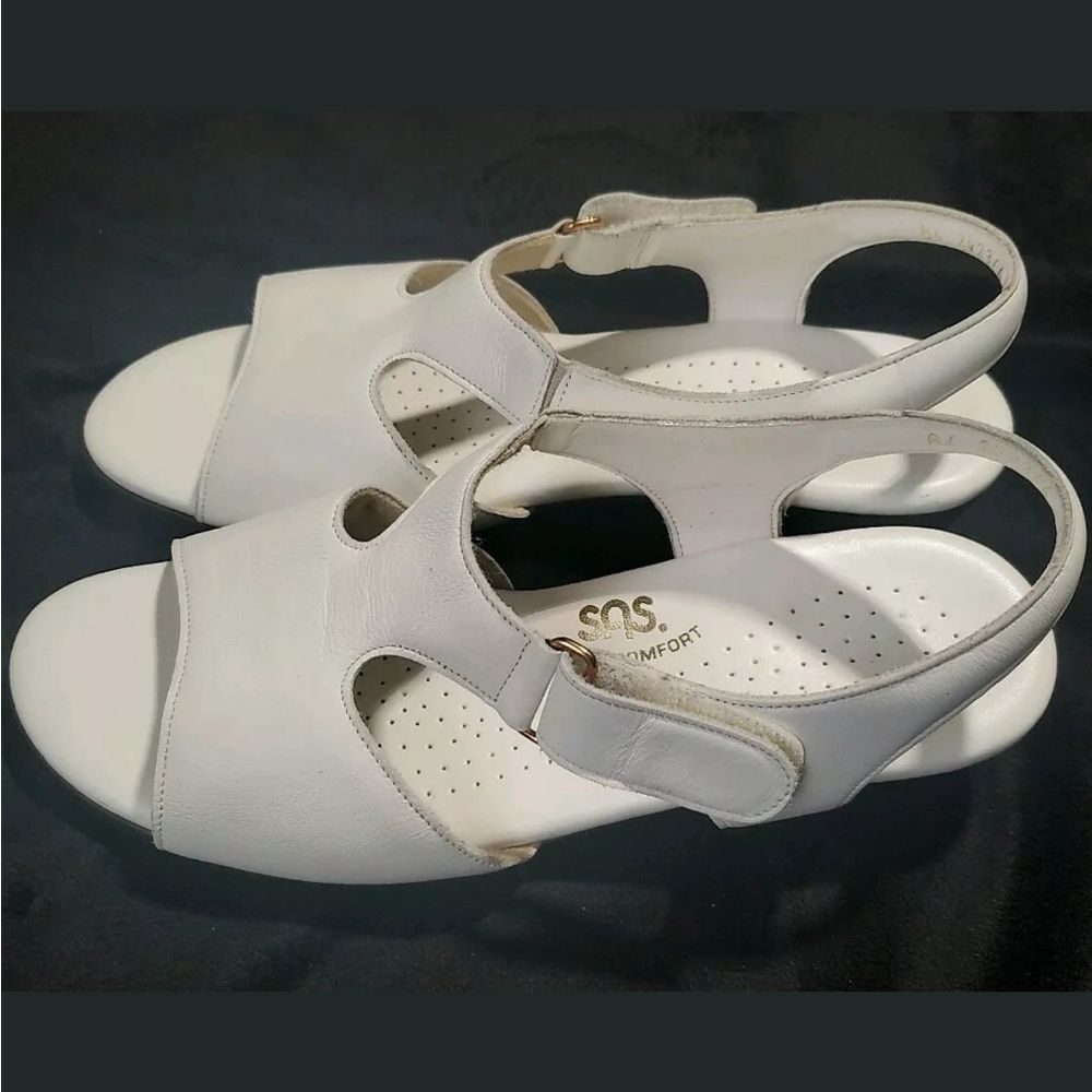𝅺SAS Suntimer Heel Strap Sandal White Pearl Bone